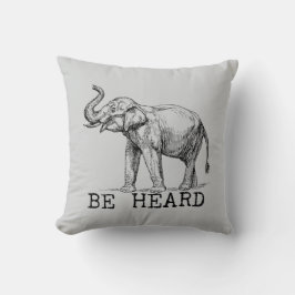 Be Heard Cute Elephant クッション