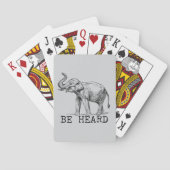 Be Heard Cute Elephant トランプ (裏面)