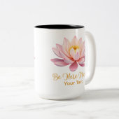 Be Here Now Pastel Lotus Mindful ツートーンマグカップ (正面右)
