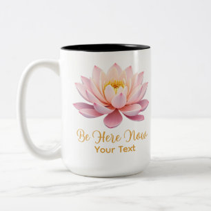 Be Here Now Pastel Lotus Mindful ツートーンマグカップ