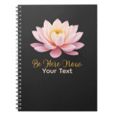 Be Here Now Pastel Lotus Mindful ノートブック (正面)