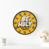 Be Holy 1 Peter 1:15 Christian Bible Verse ラージ壁時計 (ホーム)