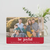 Be Joyfulプリント、バックニューズレター、赤写真 シーズンカード (スタンド正面)