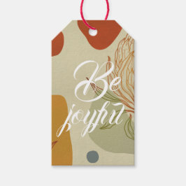 Be Joyful ・プロテアライン抽象芸術シェイプトレンディー ギフトタグ