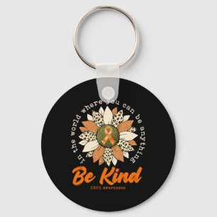 Be Kindひまわりオレンジの折り目認識度リボン1 キーホルダー