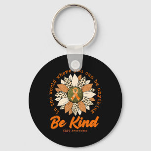 Be kindひまわりオレンジCRPS認識度リボン キーホルダー