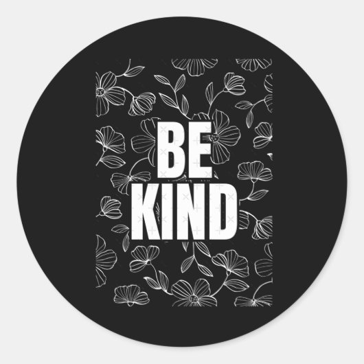 Be Kindステッカー12 ラウンドシール (正面)