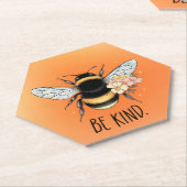 Be Kindハニービークリップアート–57650 ペーパーコースター (アングル)