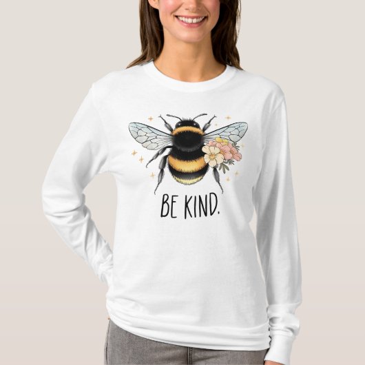 Be Kindハニービークリップアート–57650 Tシャツ (正面)