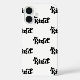 Be Kindミニマリスト - 太字ブラックの優しさ iPhone 16ケース