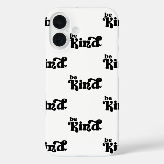 Be Kindミニマリスト - 太字ブラックの優しさ Case-Mate iPhoneケース (裏面)