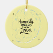 Be Kindリマインダーデザイン セラミックオーナメント (正面)