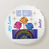 Be Kind装飾用クッション-やる気を起こさせる引用文クッション ラウンドクッション (正面)