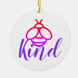 Be Kind – かわいいハニービーデザイン セラミックオーナメント
