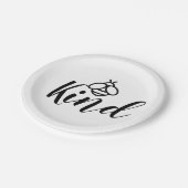 Be Kind – かわいいハニービーデザイン ペーパープレート (アングル)