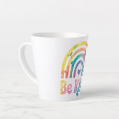 Be Kind カラフル Rainbow感動的 - 前向き カフェラテマグ (左アングル)