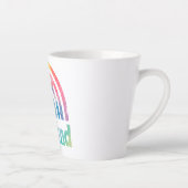 Be Kind カラフル Rainbow感動的 - 前向き カフェラテマグ (右)