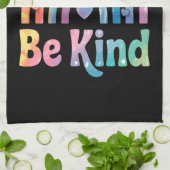 Be Kind カラフル Rainbow感動的 - 前向き キッチンタオル (折り畳み)