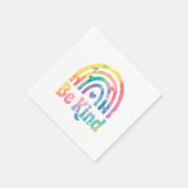 Be Kind カラフル Rainbow感動的 - 前向き スタンダードカクテルナプキン (角)