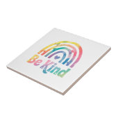 Be Kind カラフル Rainbow感動的 - 前向き タイル (側面)
