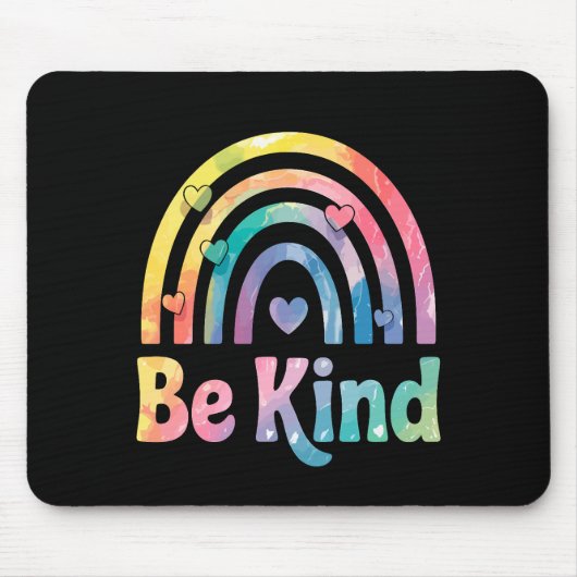 Be Kind カラフル Rainbow感動的 - 前向き マウスパッド (正面)