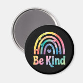 Be Kind カラフル Rainbow感動的 - 前向き マグネット (正面/裏面)