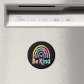 Be Kind カラフル Rainbow感動的 - 前向き マグネット (インサイチュ (食洗機))