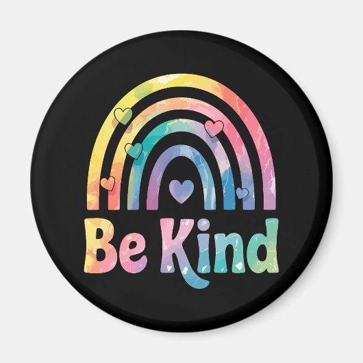 Be Kind カラフル Rainbow感動的 - 前向き マグネット (正面)