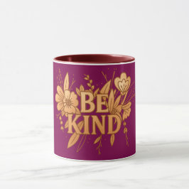 Be Kind | ゴールド フラワー インパイアーショナル コンボ マグ
