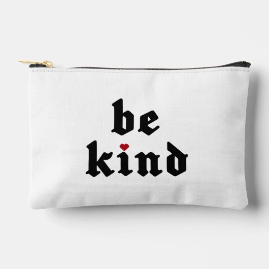 Be Kind -シンプル前向きメッセージ アクセサリーポーチ (正面)