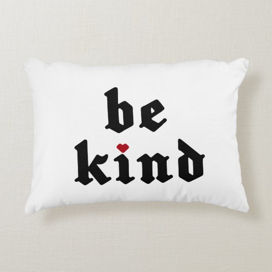 Be Kind -シンプル前向きメッセージ アクセントクッション (正面)