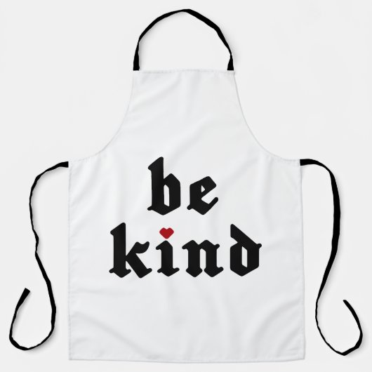 Be Kind -シンプル前向きメッセージ エプロン (正面)