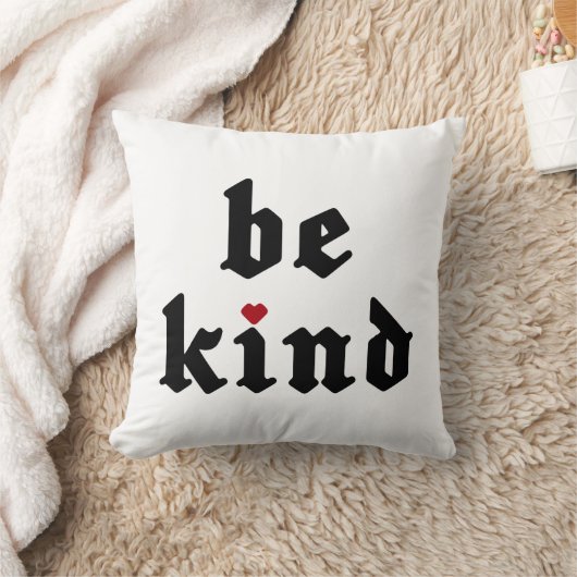 Be Kind -シンプル前向きメッセージ クッション (ブランケット)