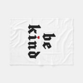 Be Kind -シンプル前向きメッセージ フリースブランケット (正面(横))