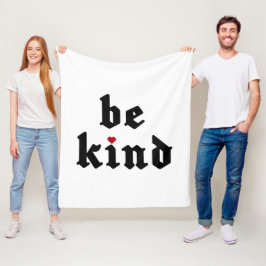 Be Kind -シンプル前向きメッセージ フリースブランケット