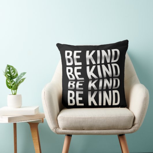 Be Kind スロー枕 – ポジティブな肯定 クッション (椅子)