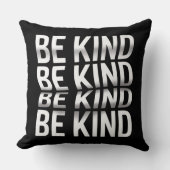 Be Kind スロー枕 – ポジティブな肯定 クッション (正面)