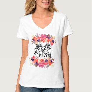 Be Kind -フローラ水色 Tシャツ
