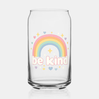 Be Kind – レインボーパステルポジティビティ ガラス缶