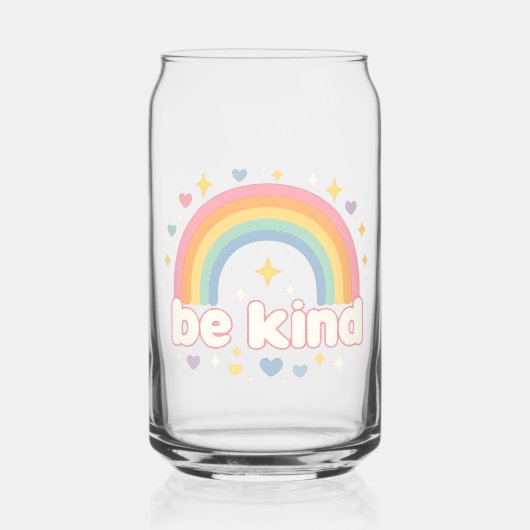 Be Kind – レインボーパステルポジティビティ ガラス缶 (正面)