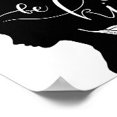 Be Kind – 美しいシルエットポートレートレタリング ポスター (角)