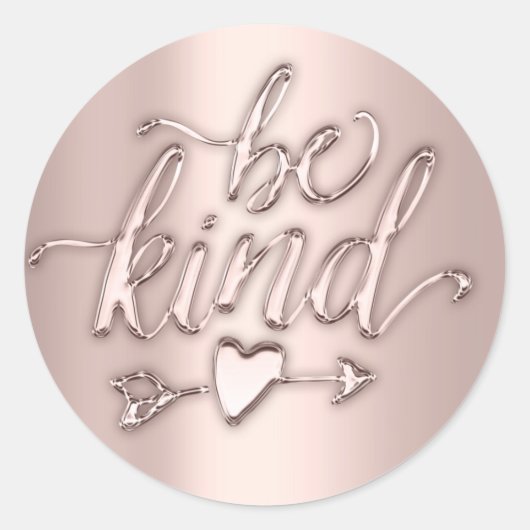 Be Kind 16thブライダルバラ ミニマル ラウンドシール (正面)