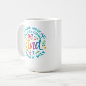 Be Kind 6-7 Days A Week PNG, Six Seven 67 Meme PNG コーヒーマグカップ (正面左)