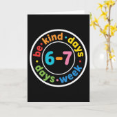 Be Kind 6-7 Days A Week positive kindness gift カード (黄色い花)