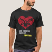 BE KIND ALWAYS Chained Heart SPREAD KINDNESS Tシャツ (正面)