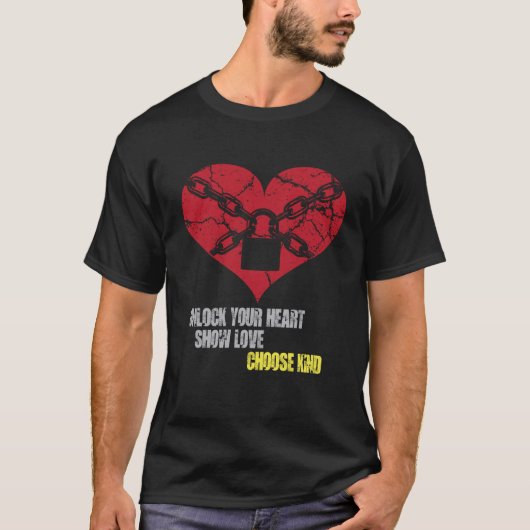 BE KIND ALWAYS Chained Heart SPREAD KINDNESS Tシャツ (正面)
