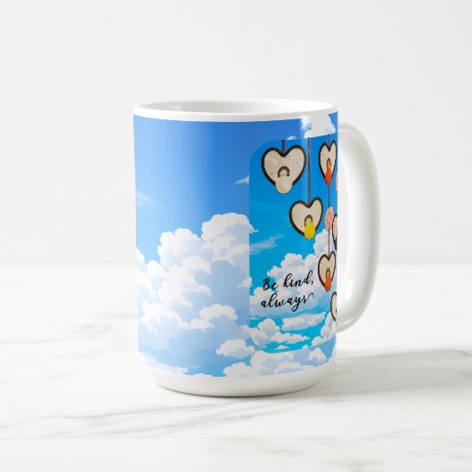 Be Kind Always Heart Mug コーヒーマグカップ (正面右)