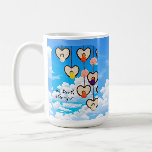 Be Kind Always Heart Mug コーヒーマグカップ (左)