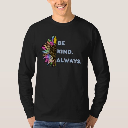 Be Kind Always Love Peace Sign Tie Dye Hippie Tシャツ (正面)