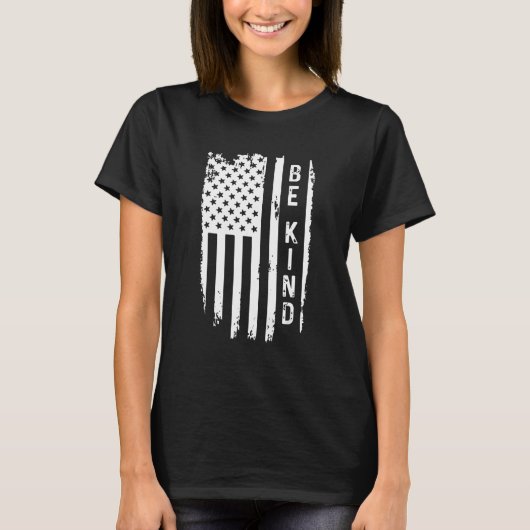 Be Kind American Flag Anti Bullying Unity Day Oran Tシャツ (正面)
